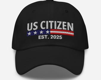Gorra New US Citizen: Regalo para inmigrantes estadounidenses, Est. 2025