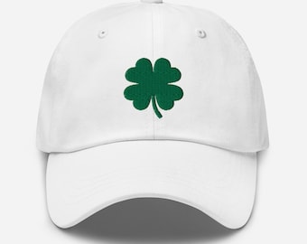 Chapeau brodé trèfle pour papa : trèfle irlandais de la Saint-Patrick