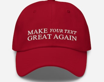 Custom Embroidered Dad Hat, Personalized Text Gift