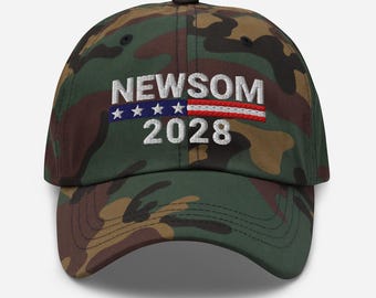 Gavin Newsom 2028 Presidential Campaign Hat - Adjustable Washed Cotton Trucker Hat For Men & Women