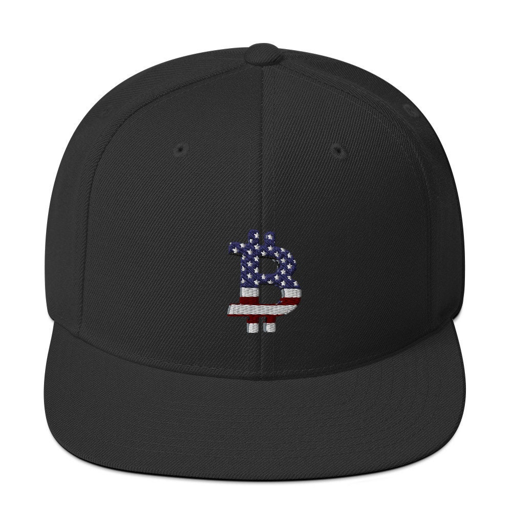 Cryptocurrency Hat American Flag Bitcoin Baseball Cap - Adjustable  Cryptocurrency Sandwich Hat In Black Crypto Enthusiast Gear