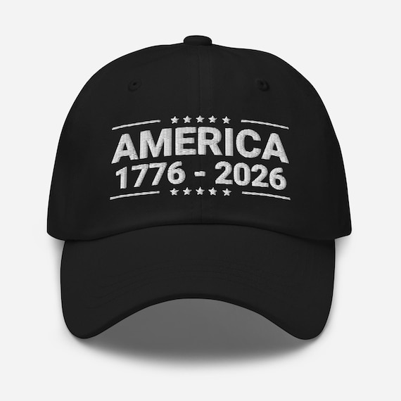 アメリカ建国250周年記念刺繍入りキャップ：1776-2026 パトリオット