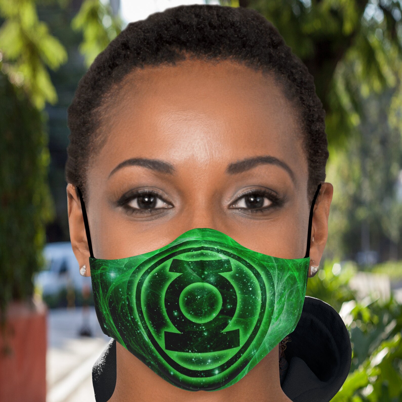 Green Lantern Face Mask w/Filter Superhero MaskUnisex Face Etsy