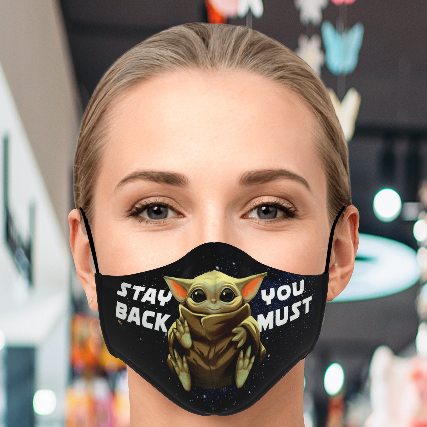 Baby Yoda Star Wars Face Mask With Filter Unisex Face Mask Etsy