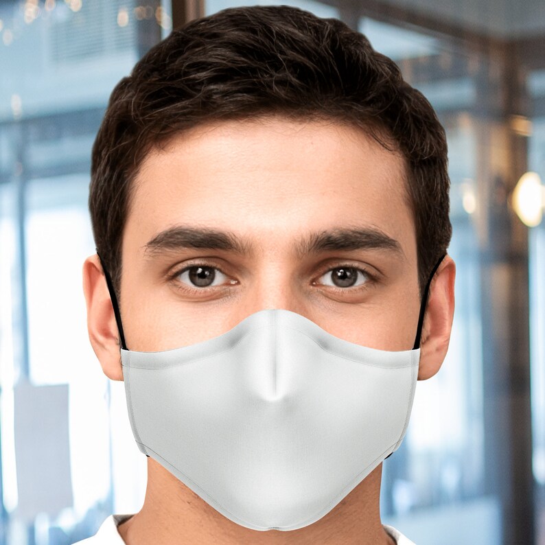 Schlichte weiße Gesichtsmaske W/Filter Adult Gesicht Maske | Etsy