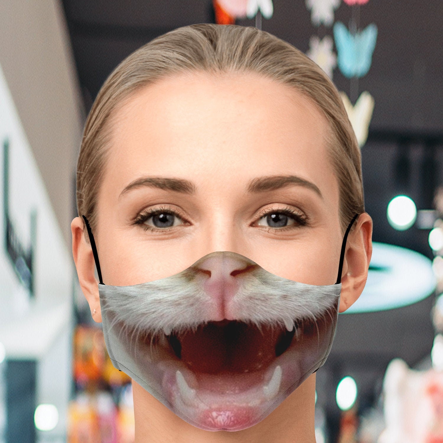 Cat Mouth Face Mask With Filter Unisex Face Mask With Etsy