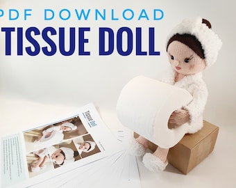 Tissue Doll Knitting PATTERN : pattern PDF instant download - English, Korean