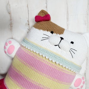 Cat Toy Pillow Knitting PATTERN : pattern PDF instant download English, Korean image 6