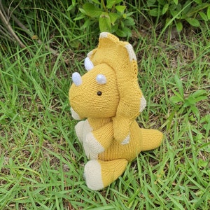 Knit_Triceratops KNITTING PATTERN : pattern PDF instant download English, Korean image 4