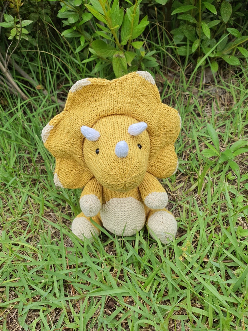 Knit_Triceratops KNITTING PATTERN : pattern PDF instant download English, Korean image 3