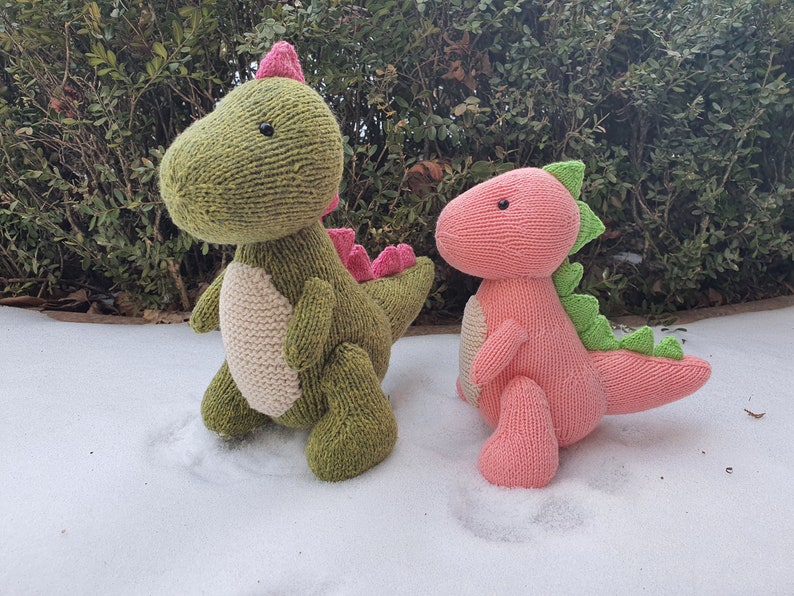 Knit_Tyrannosaurus KNITTING PATTERN : pattern PDF instant download English, Korean image 3