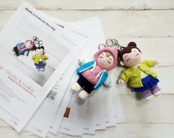 Keyring Doll Knitting PATTERN : pattern PDF instant download - English, Korean