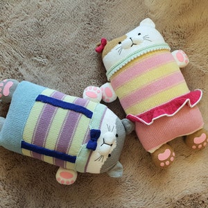 Cat Toy Pillow Knitting PATTERN : pattern PDF instant download English, Korean image 3