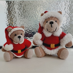 Santa Bear KNITTING PATTERN : pattern PDF instant download - English, Korean