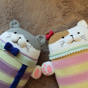 Cat Toy Pillow Knitting PATTERN : pattern PDF instant download English, Korean image 4