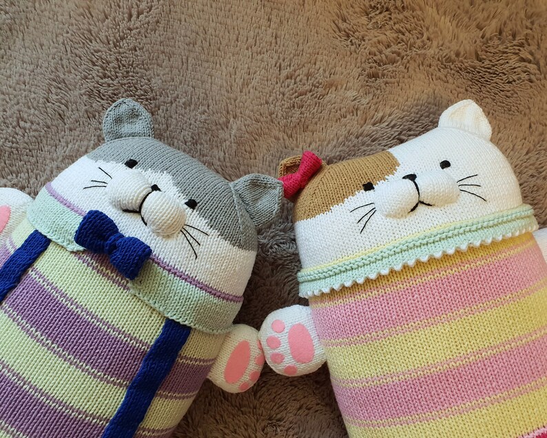 Cat Toy Pillow Knitting PATTERN : pattern PDF instant download English, Korean image 4