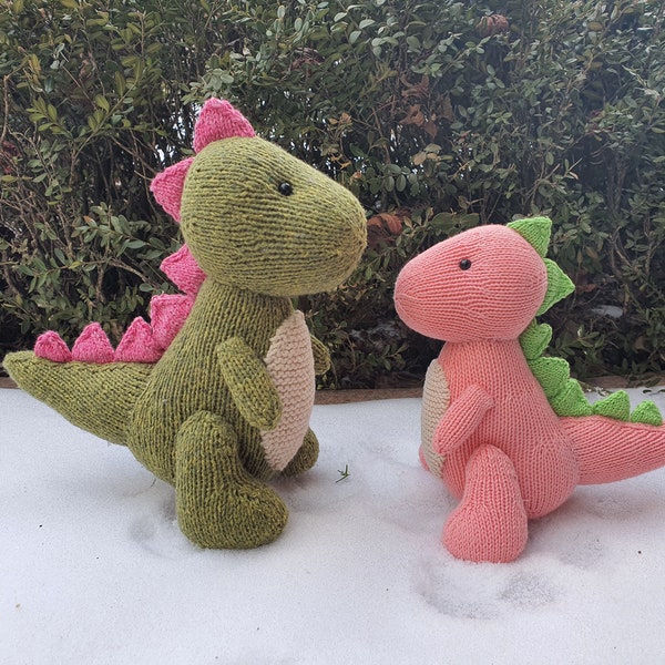 Dinosaur Knitting Pattern Etsy