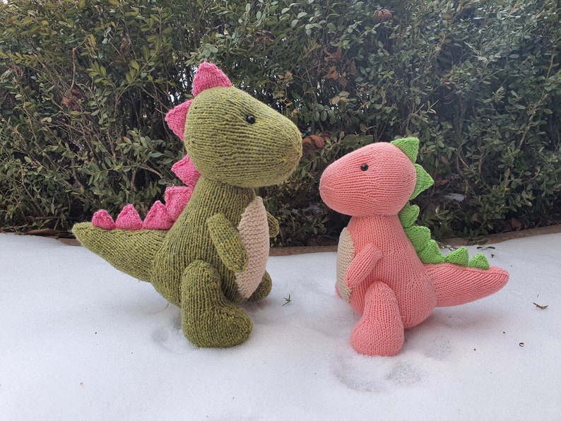 Knit_Tyrannosaurus KNITTING PATTERN : pattern PDF instant download English, Korean image 1