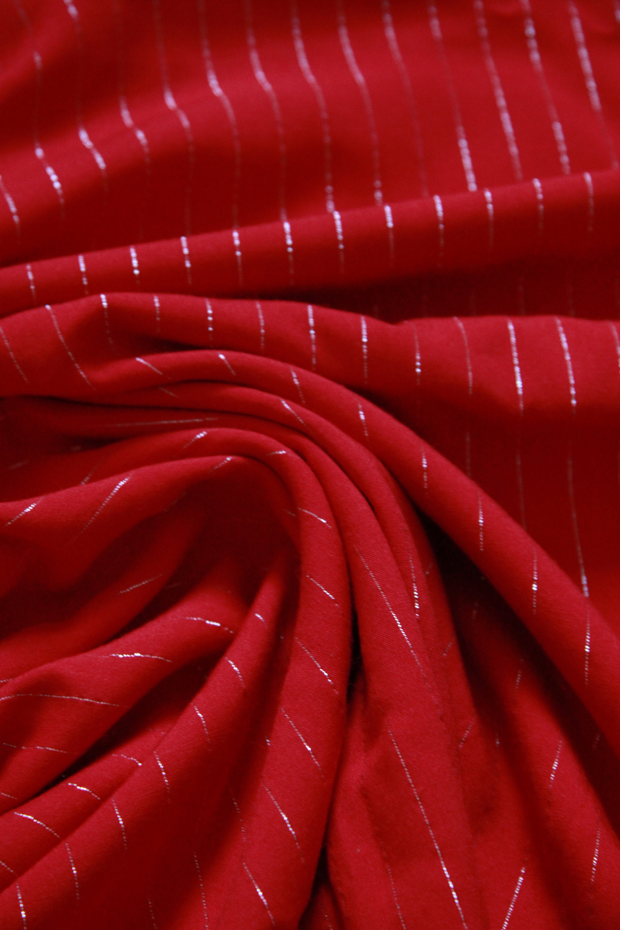 Red Stripe Viscose Fabric Sewing Fabric Viscose Fabric Etsy UK