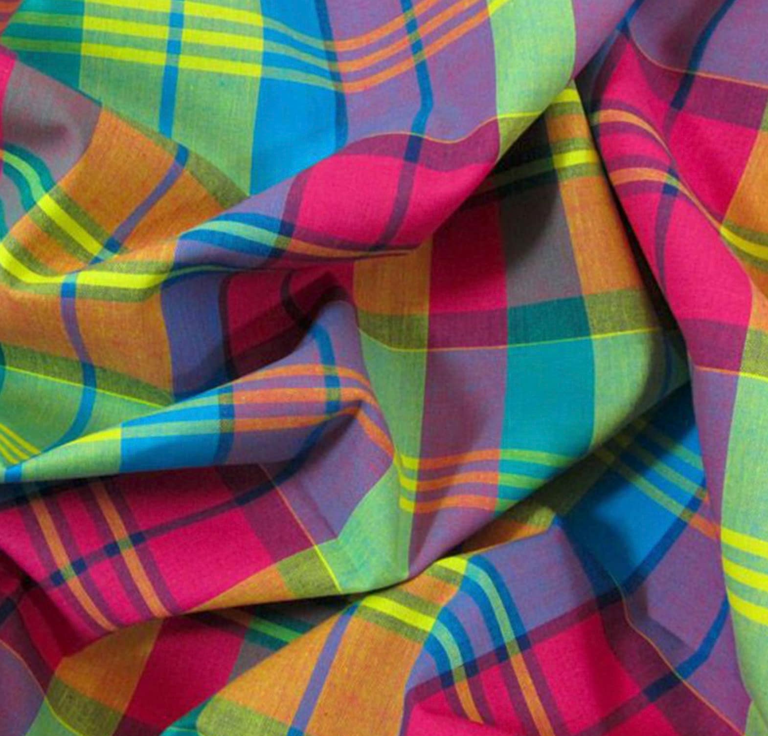 Cotton madras fabric by metre sewing fabric cotton fabric | Etsy