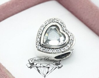 Pandora, Sparkling Clear Heart Charm, Love, Family 797608CZ