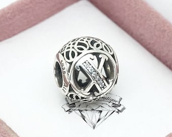 Pandora, Alphabet Letter, Initial, Vintage X, Bracelet Charm 791868CZ
