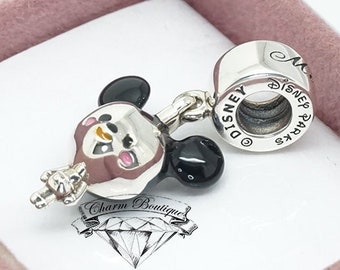 Pandora, Disney, Mickey Cutie Pendant Charm, Kawaii, Black, Valentine's Day