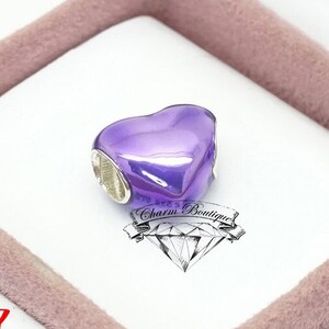 Pandora, Metallic Purple Heart, Love, Family, Bracelet Charm