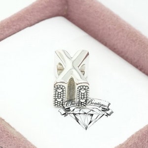 Pandora Letra Abierta X, Inicial Del Alfabeto, Charm Para Pulsera 797478