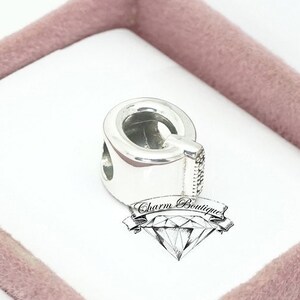 Pandora Letra Abierta Q, Inicial Del Alfabeto, Charm Para Pulsera 797471