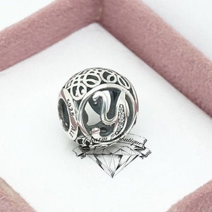 Pandora, letra del alfabeto, inicial, vintage Y, dije para pulsera 791869CZ