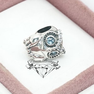 Pandora, Sparkling Owl, Blue Eyes Bird, Bracelet Charm 798397NBCB