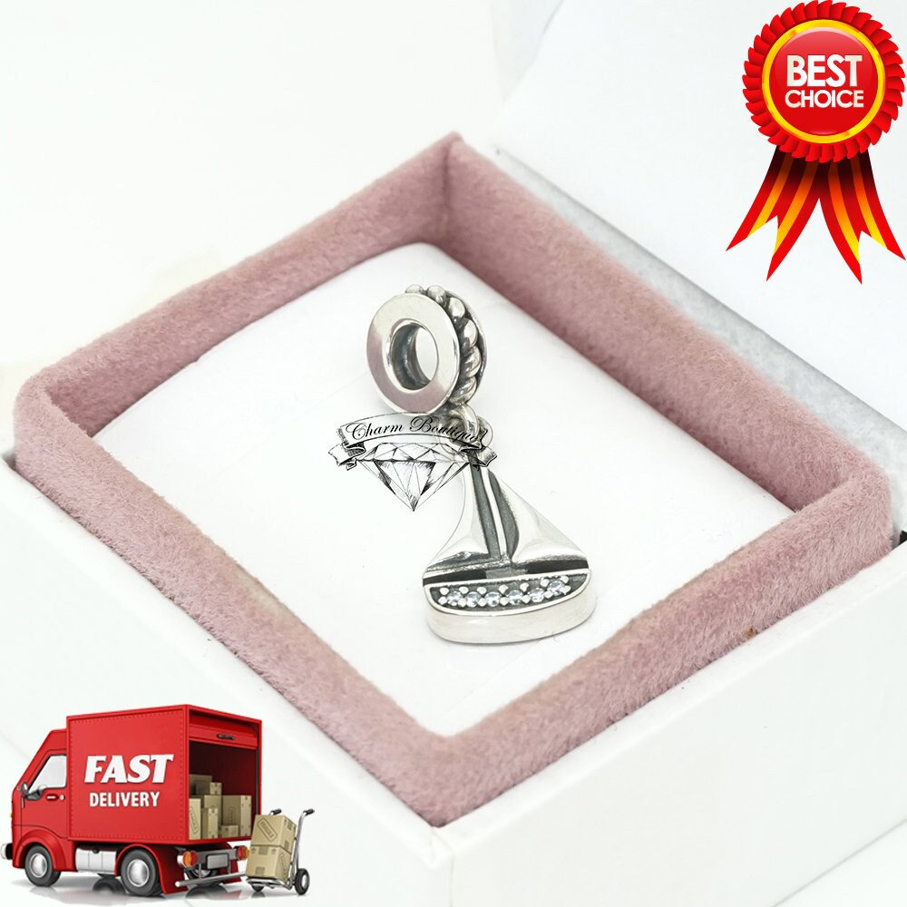 Pandora Sailboat Pendant Charm, Traveling Ship, Cruise Trip, Holidays 791138CZ