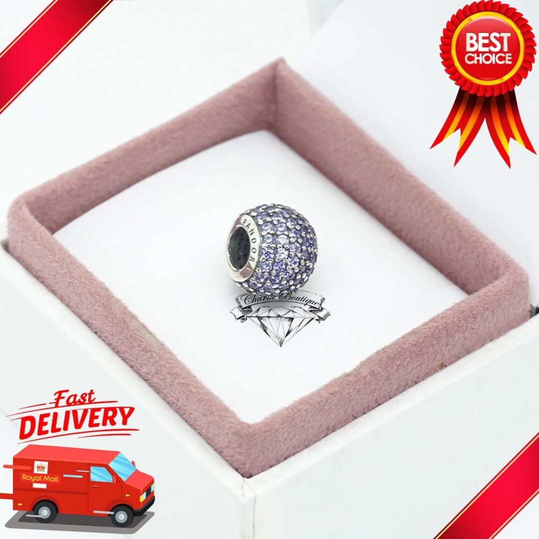 Pandora purple store pave charm