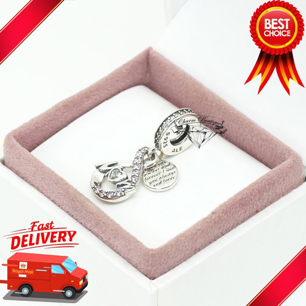 Pandora Mom Infinity Double Pendant Charm Mother Mama - Etsy