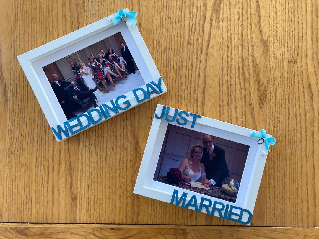Hand-decorated Wedding Photograph Frame Handmade Wedding Gift Wedding ...