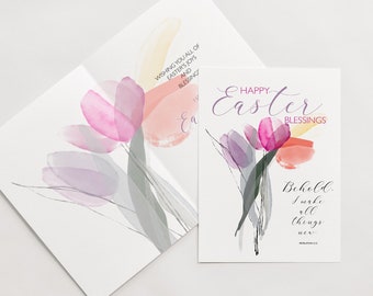 Easter Cards | Easter Blessings - Behold I am Making All Things New | Stunning Christian Easter Card | Inside Design  | FREE SHIPPING