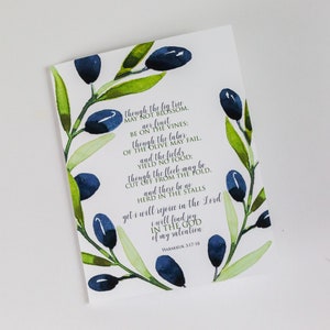 Though the Fig Tree May Not Blossom...Yet I will Rejoice in the Lord | Habakkuk 3 Greeting Card | Christian Encouragement Card