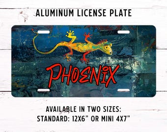 Lizard Grafitti Personalized License Plate Vanity Plate For Car Metal Plate Bike Plate Aluminum Plate Custom Gifts Personalized Gifts