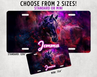 Horse License Plate 2 Sizes | Vanity Plates | Car Plate | Metal License Plate | Bike Plate Aluminum Plate Custom Gifts For Horse Lovers