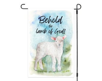 Happy Easter Lamb Yard Flag Easter Garden Flag Spring Outdoor Decor Yard Decoration Easter Decor