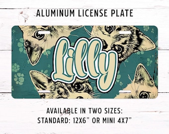 Matrícula personalizada para perros, matrícula personalizada para coche, matrícula de metal, matrícula de bicicleta, matrícula de aluminio, regalos personalizados, regalos personalizados para amantes de los perros