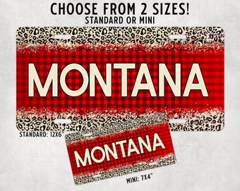 Matrícula personalizada con diseño de leopardo a cuadros, matrícula de vanidad para coche, bicicleta eléctrica, matrícula de aluminio y metal, regalos personalizados, regalos personalizados