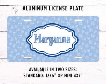Daisies Personalized License Plate Vanity Plate For Car Metal Plate Bike Plate eBike Aluminum Plate Custom Gifts Personalized Gifts