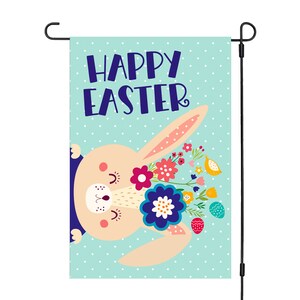 Happy Easter Yard Flag Easter Garden Flag Spring Outdoor Decor Yard Decoration Easter Decor
