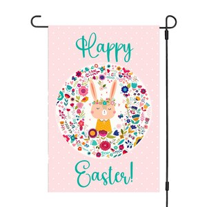 Happy Easter Yard Flag Easter Garden Flag Spring Outdoor Decor Yard Decoration Easter Decor