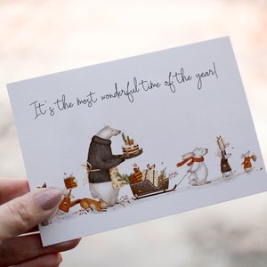 The Most Wonderful Time of the Year Christmas Cards with Envelopes Included | Blank Inside Cards for Christmas | Set of 6 Cards & Envelopes