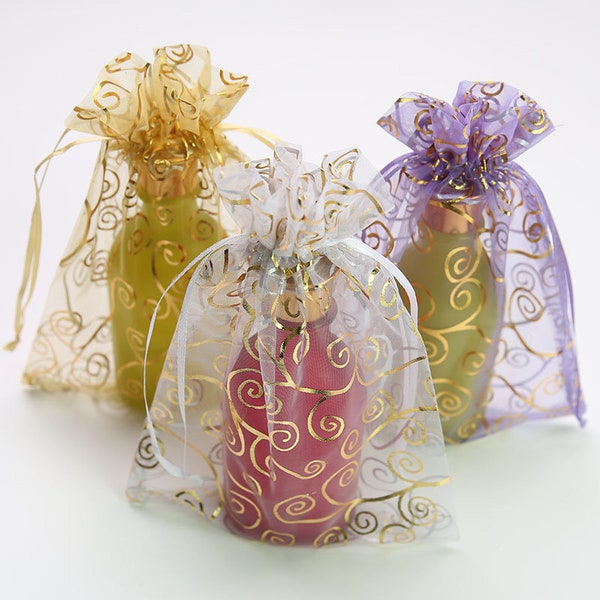 30pcs 4.5x7”Premium Organza Mesh Bag Satin drawstring for Jewelry,Candy Gift bag