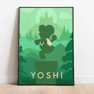 YOSHI !!- Mario Digital Artwork Poster Printable