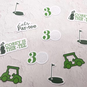 Party de golf, Par-tee, trou d'un coup, confettis personnalisés, enterrement de vie de garçon, 30 ans, 30e tee, 30, décorations, masculin, sortie de golf